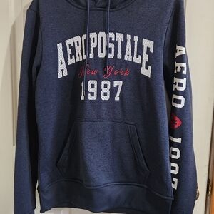 Aeropostale Men’s Navy 1987 Logo Hoodie SMALL NWOT